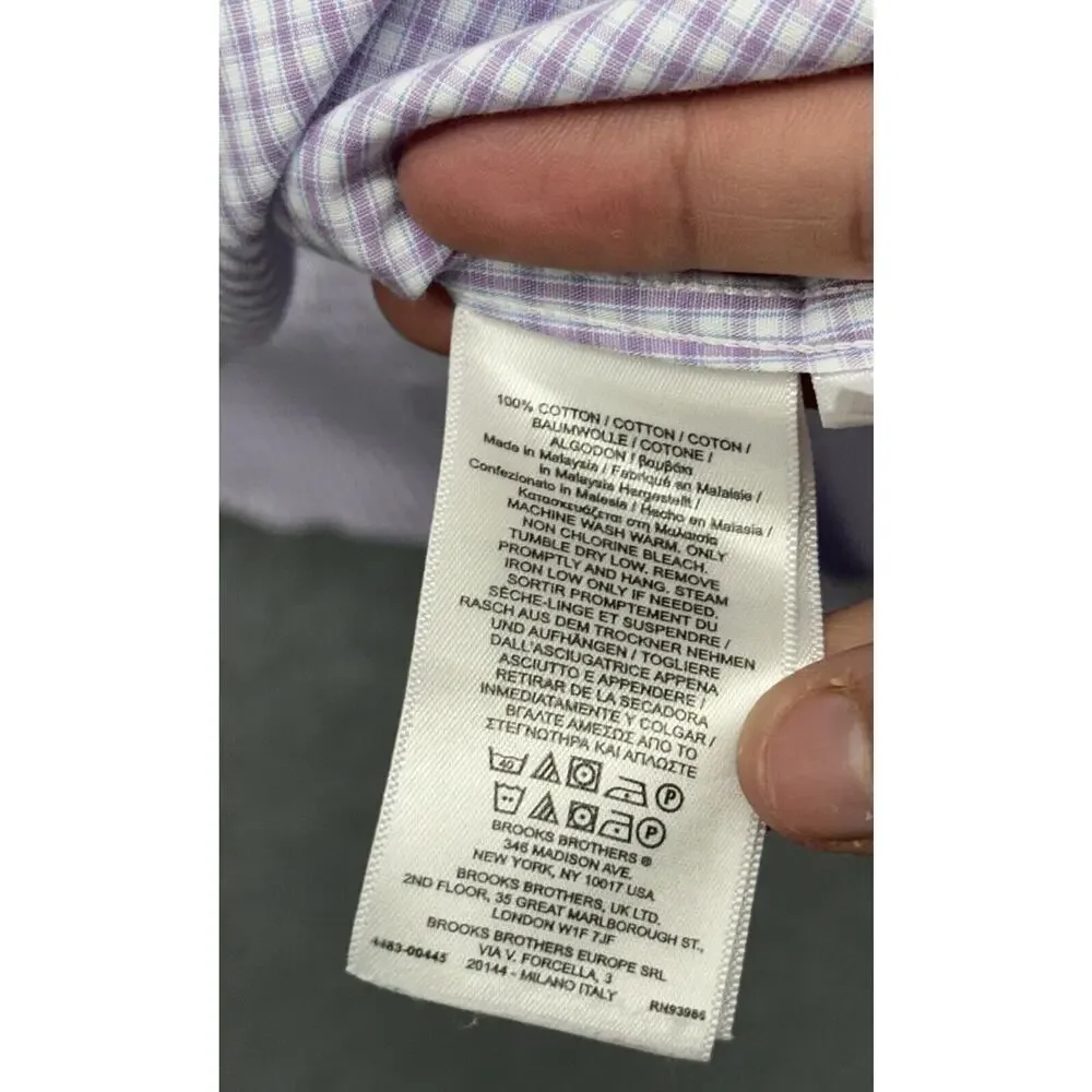 Brooks Brothers Regent Dress Shirt Mens 15.5 4/5 Classic 100% Cotton Pastel